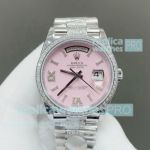 8+ Factory Swiss Copy Rolex President Day-Date 36 Gain Weight Pink Diamond Watch 
